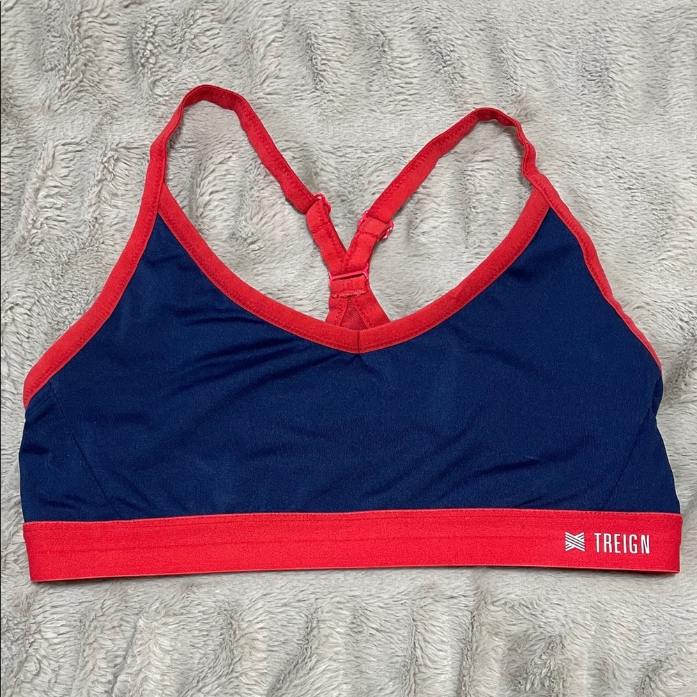 Reign Women's Blue and Red Sports Bra